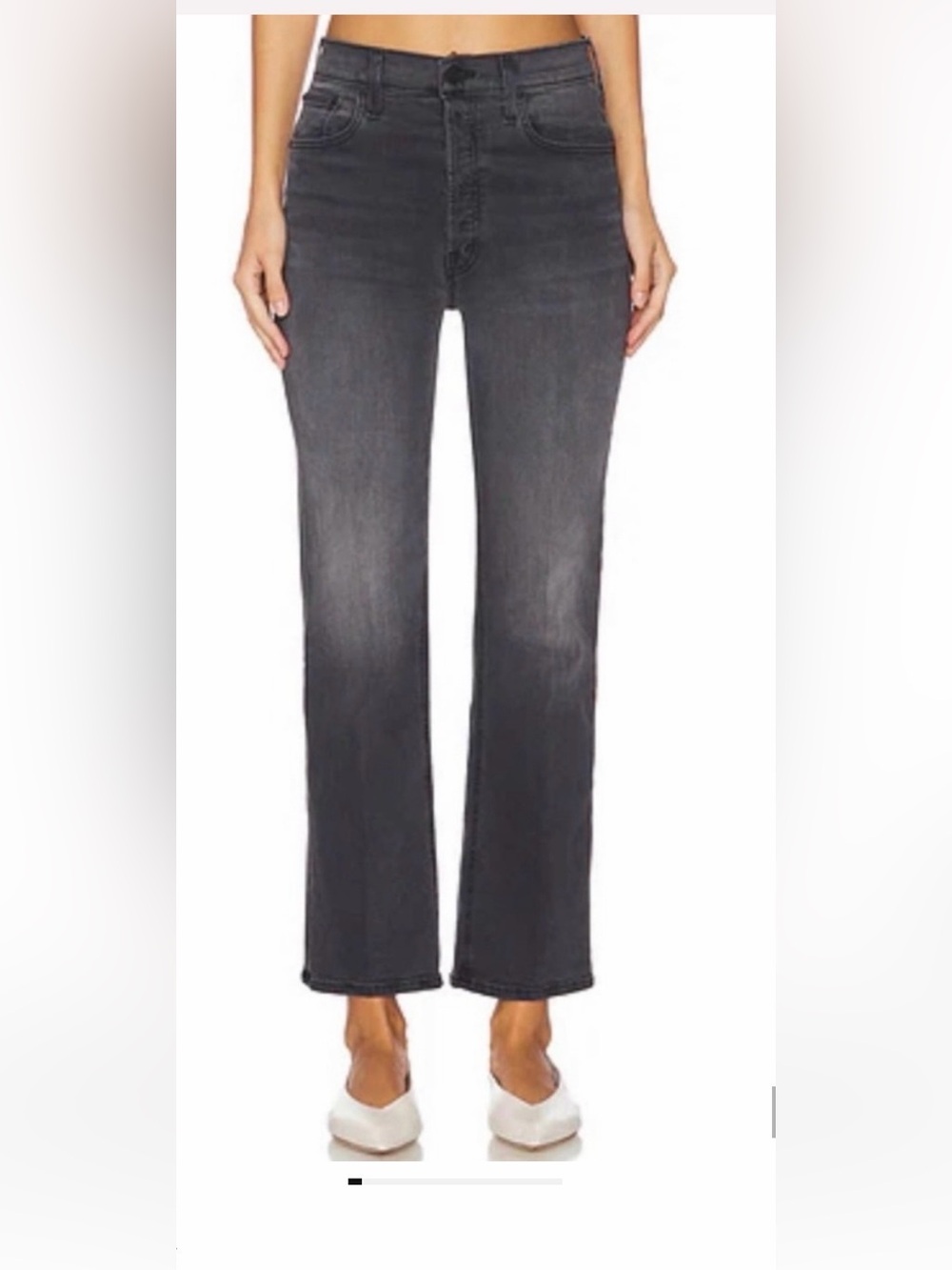 MOTHER The Tripper Ankle Jeans in Lighting Up Lanterns Size 29 Washed Black